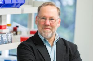 Fred Ramsdell, UCLA Life Sciences alumnus and 2025 Nobel Prize winner, in a laboratory setting.