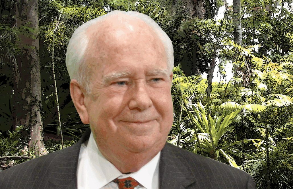 Peter Raven, world-renowned botanist and conservationist, in a portrait photo outdoors.