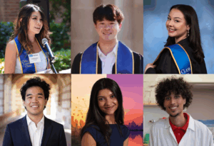 Six panels that showing six students who will be graduating in 2026