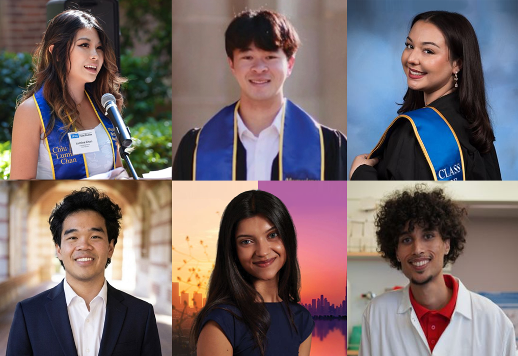 Six panels that showing six students who will be graduating in 2026